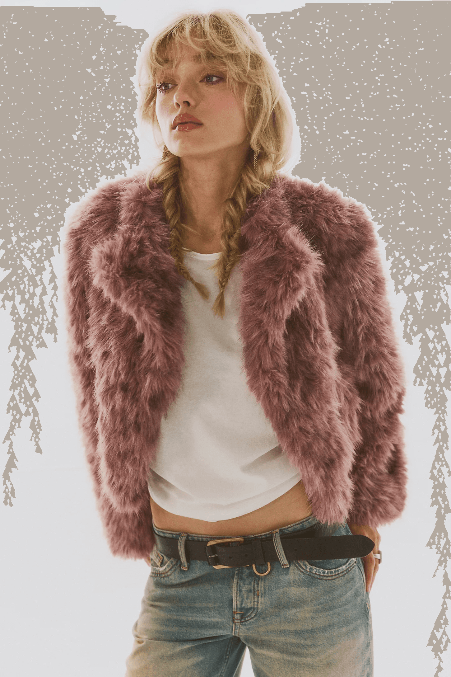 Free People Supernova Cropped Faux Fur Jacket