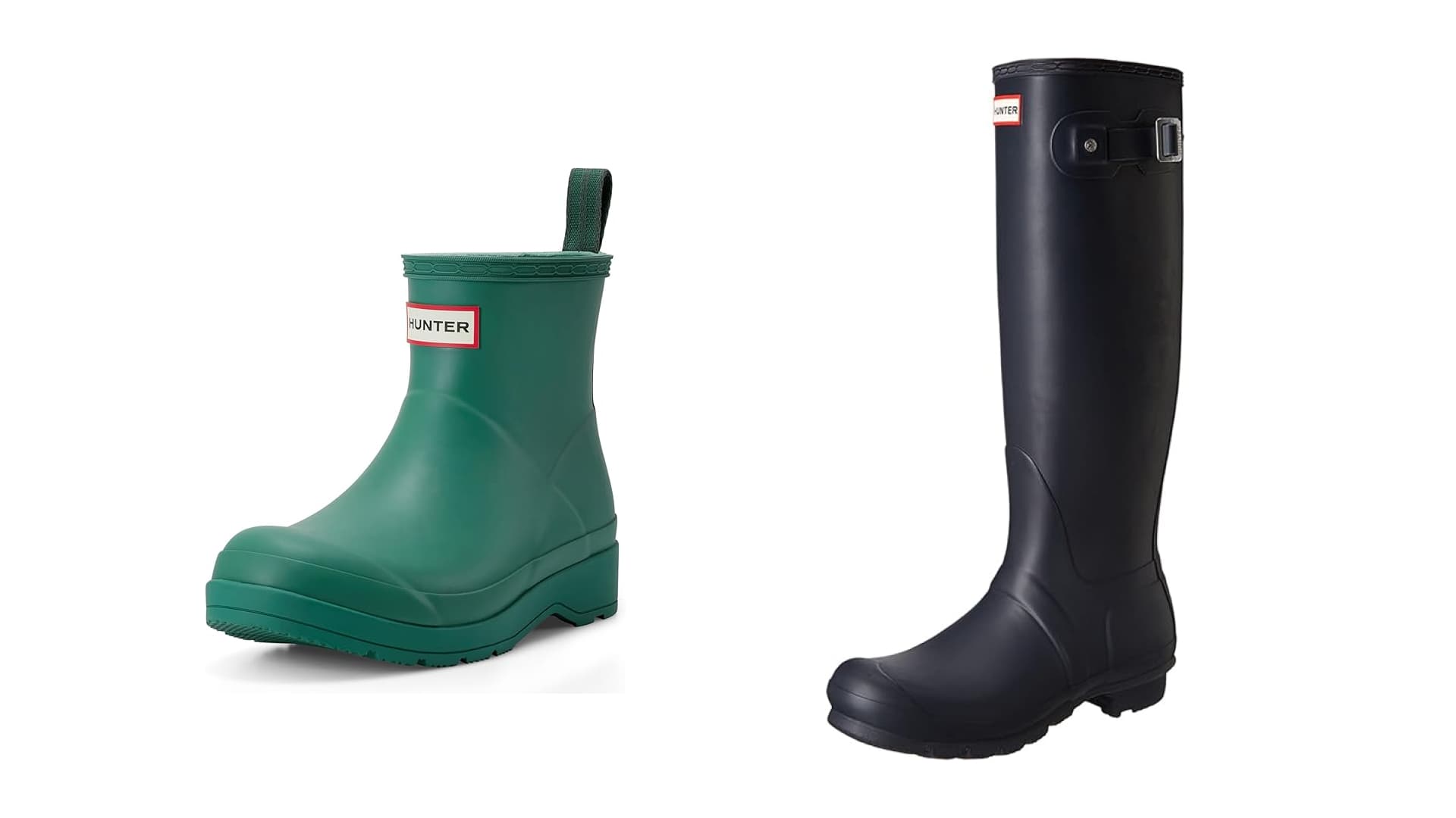 Hunter Women's Play Short Rain Boot, Zinc, 7