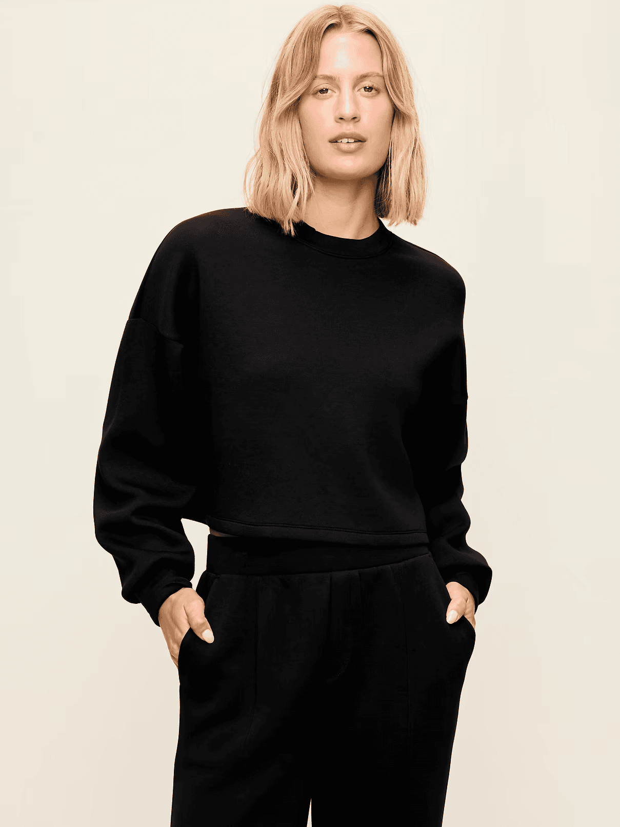 Old Navy Bounce Fleece Crew-Neck Cropped Sweatshirt