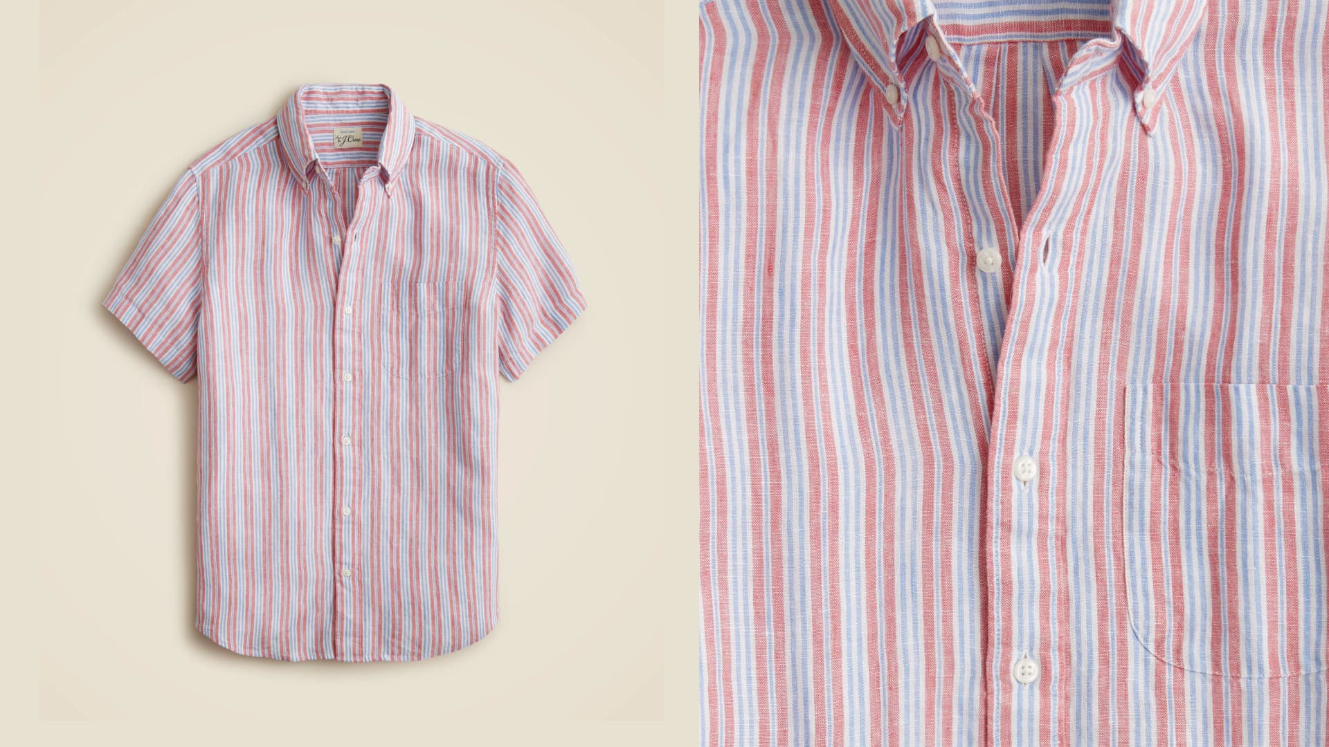 A J.Crew linen short-sleeve shirt.