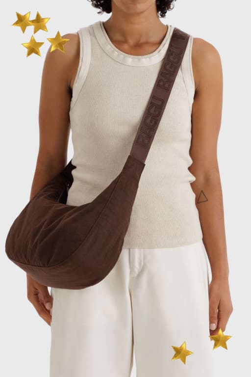 Medium Nylon Crescent Bag