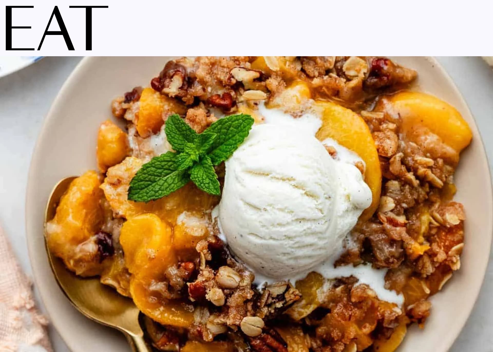Perfect Peach Crisp from Sally’s Baking Addiction