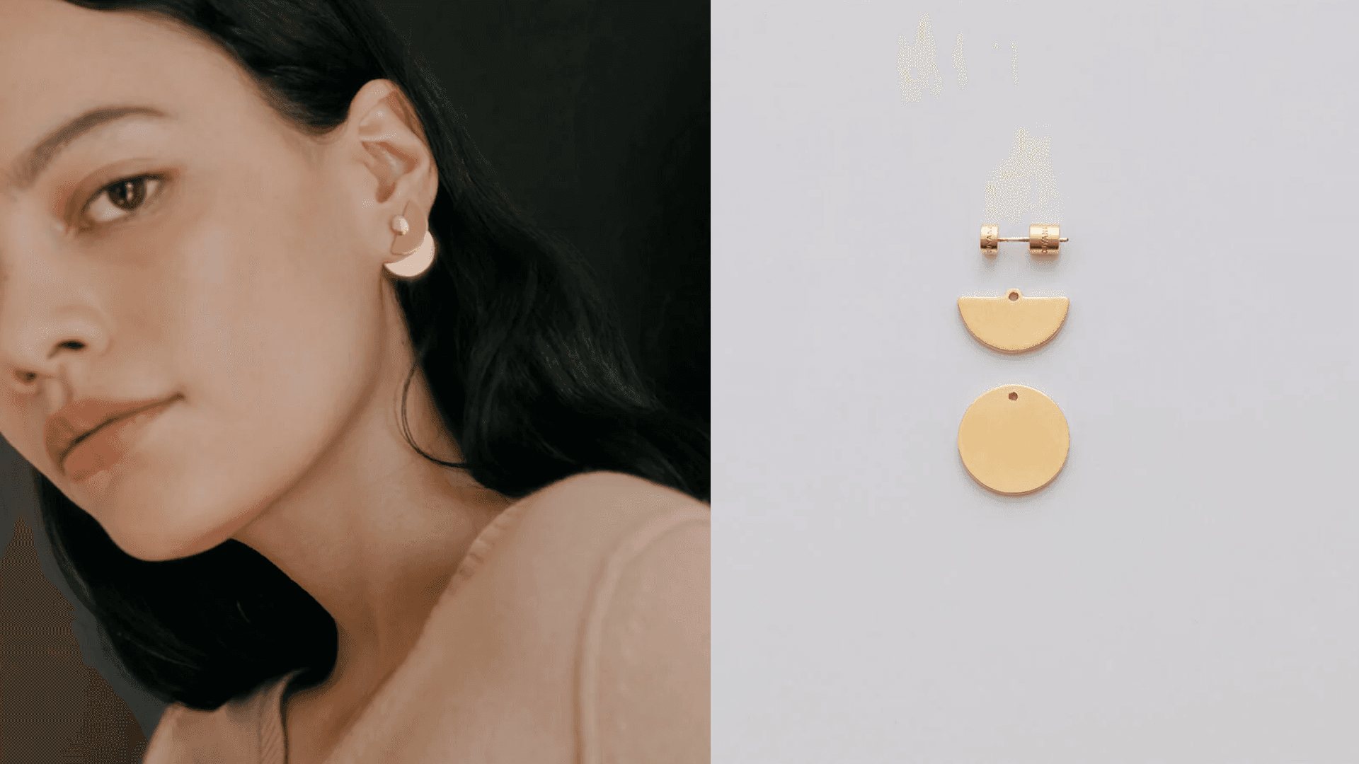 gold earrings