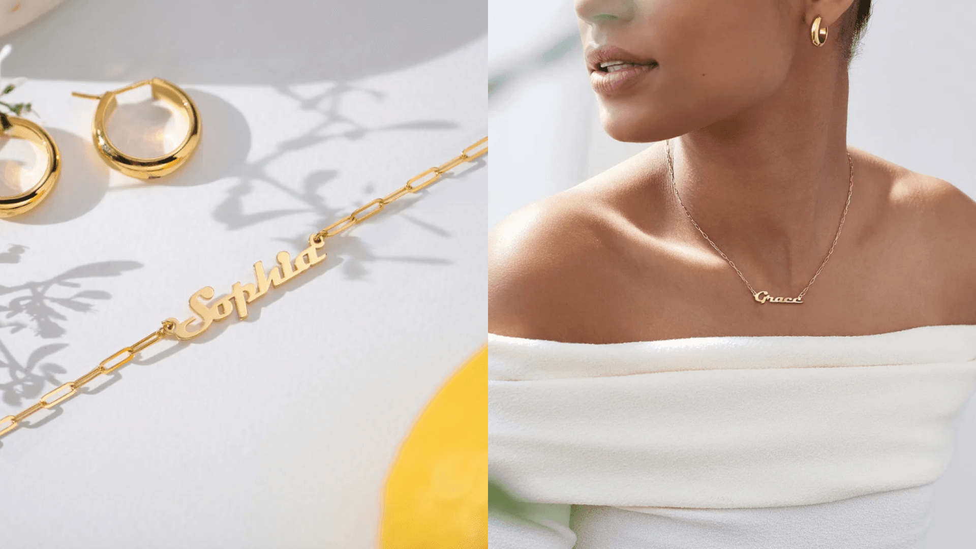 Nameplate necklace