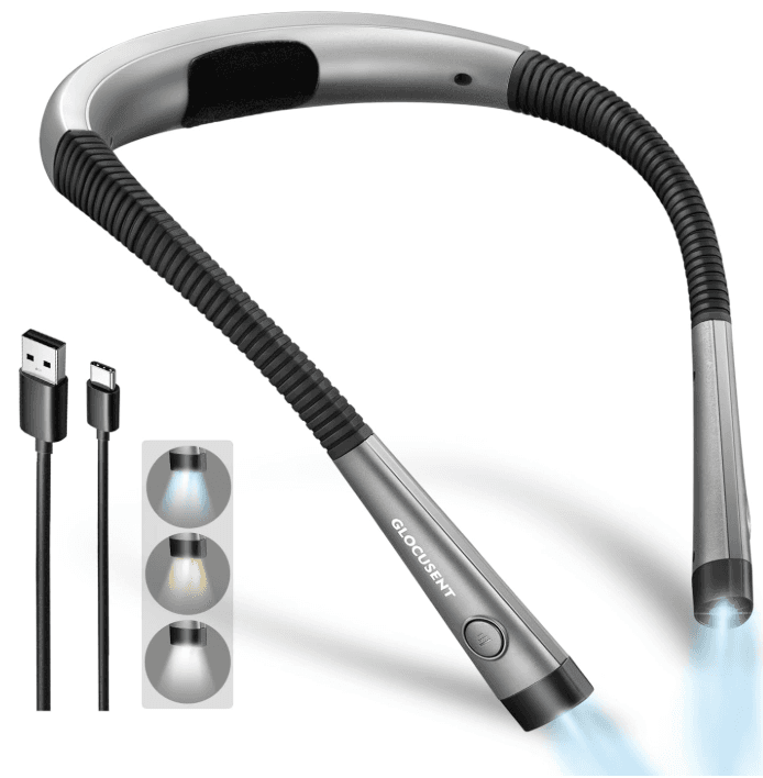 Amazon Under $20 Reading Light hands free bendable neck light