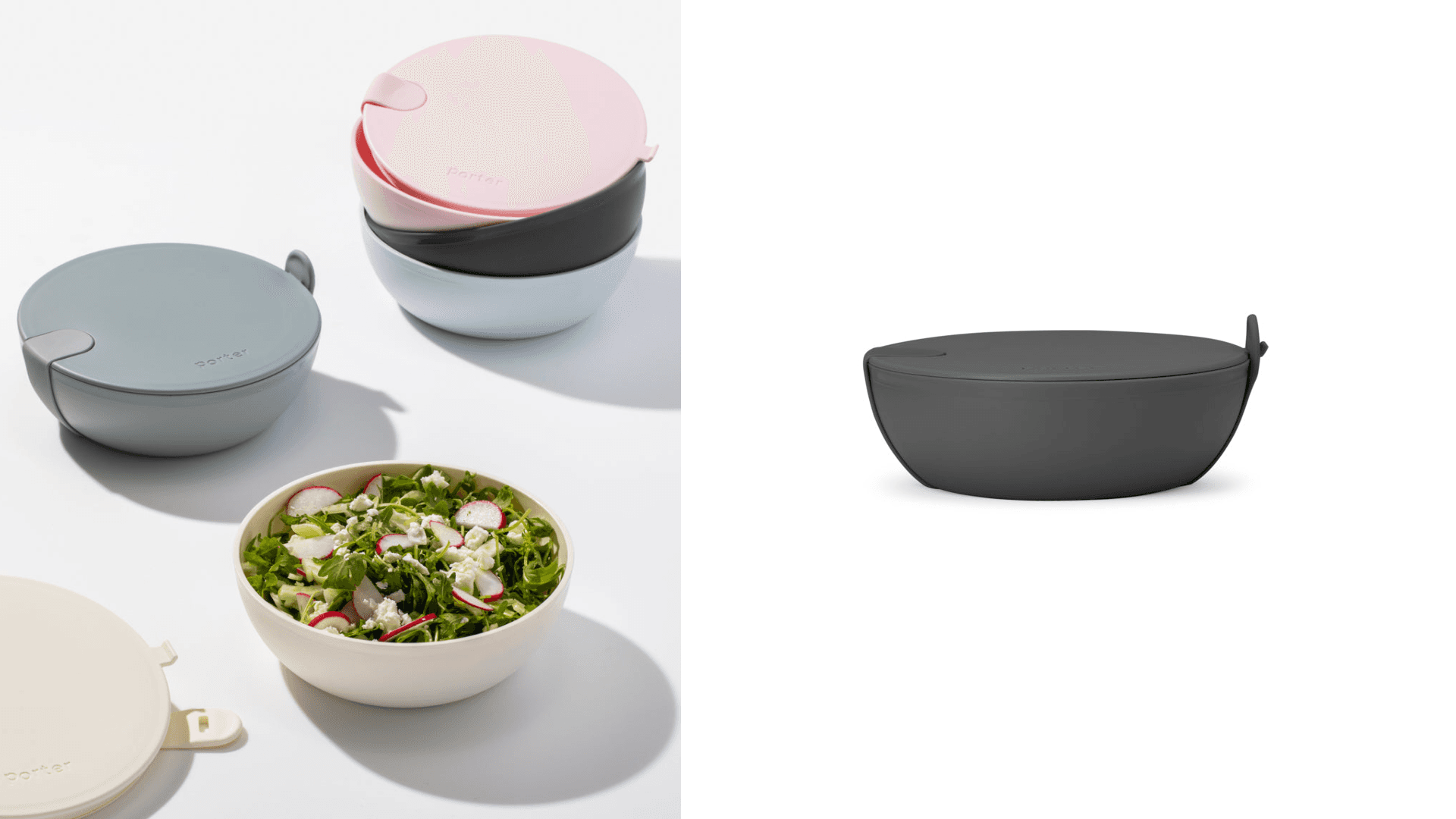 ceramic and plastic reusable bowls