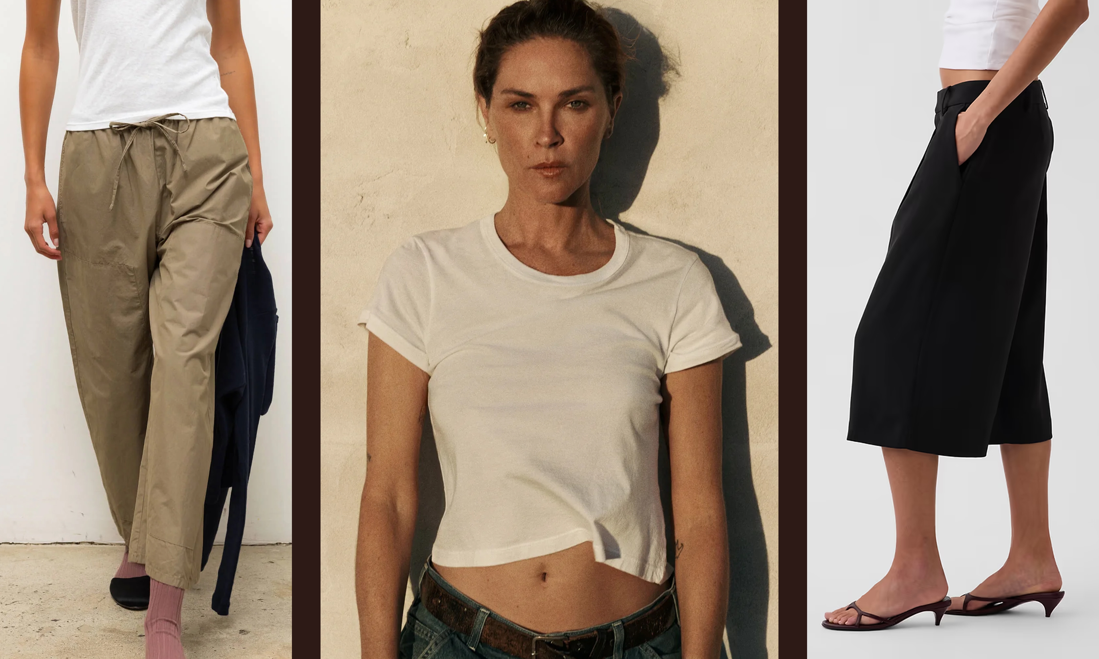 trousers, T-shirt, culottes