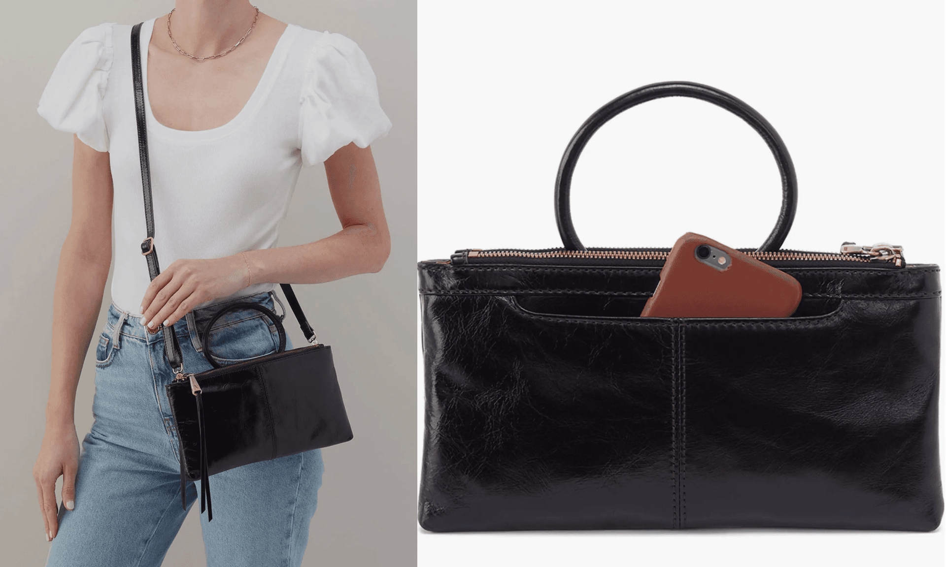 Nordstrom Hobo Sable Leather Crossbody Bag Convertible