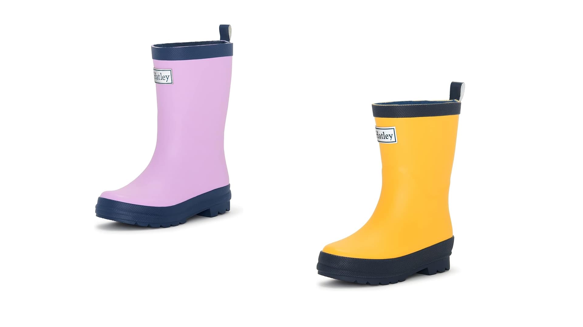 Hatley Kids Solid Rain Boots, Lilac, 5 US Unisex Toddler