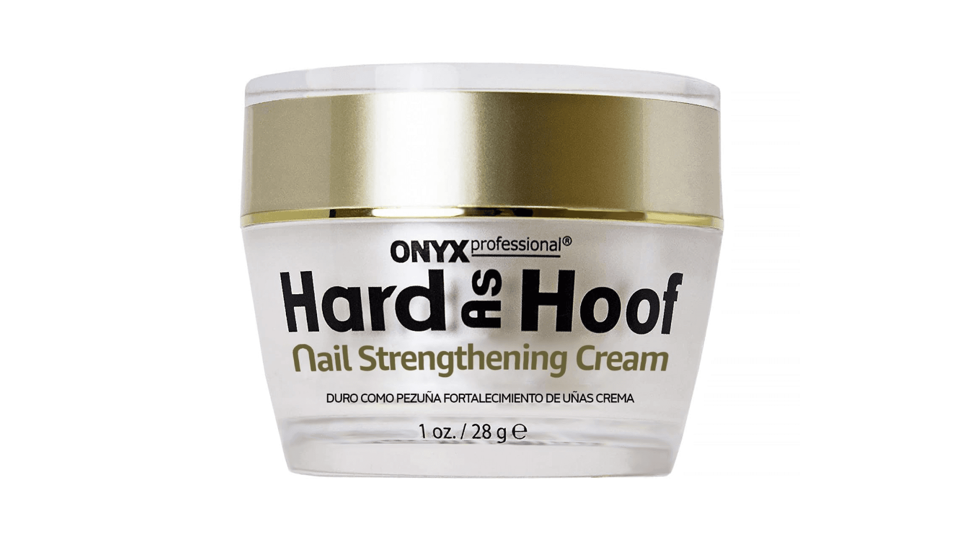 Onyx Professional Hard as Hoof Nail Strengthening Cream, Coconut Scent - Nail Growth and Conditioning Cuticle Cream Stops Splits, Chips, Cracks & Strengthens Nails, 1 oz