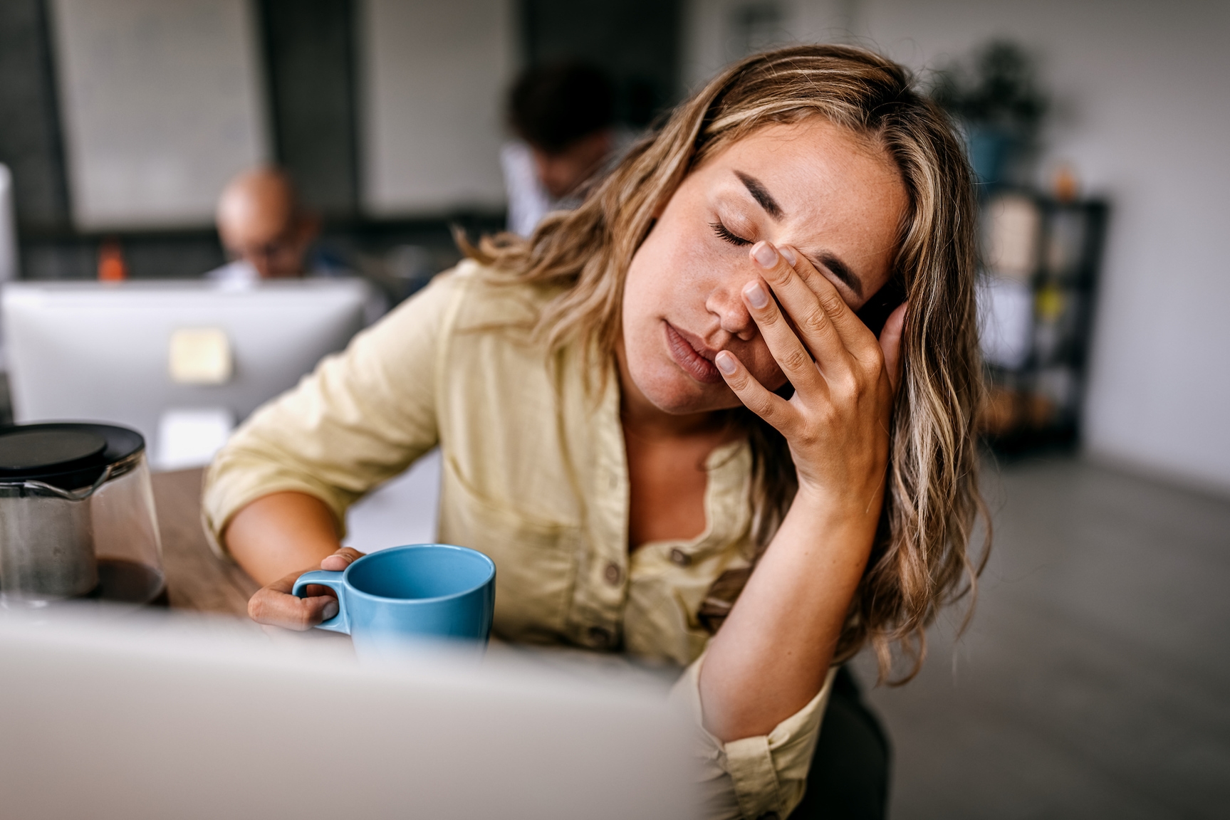 Woman looking stressed
