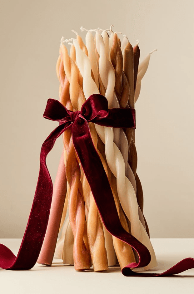 Signature Wax Twist Taper Candles from West Elm
