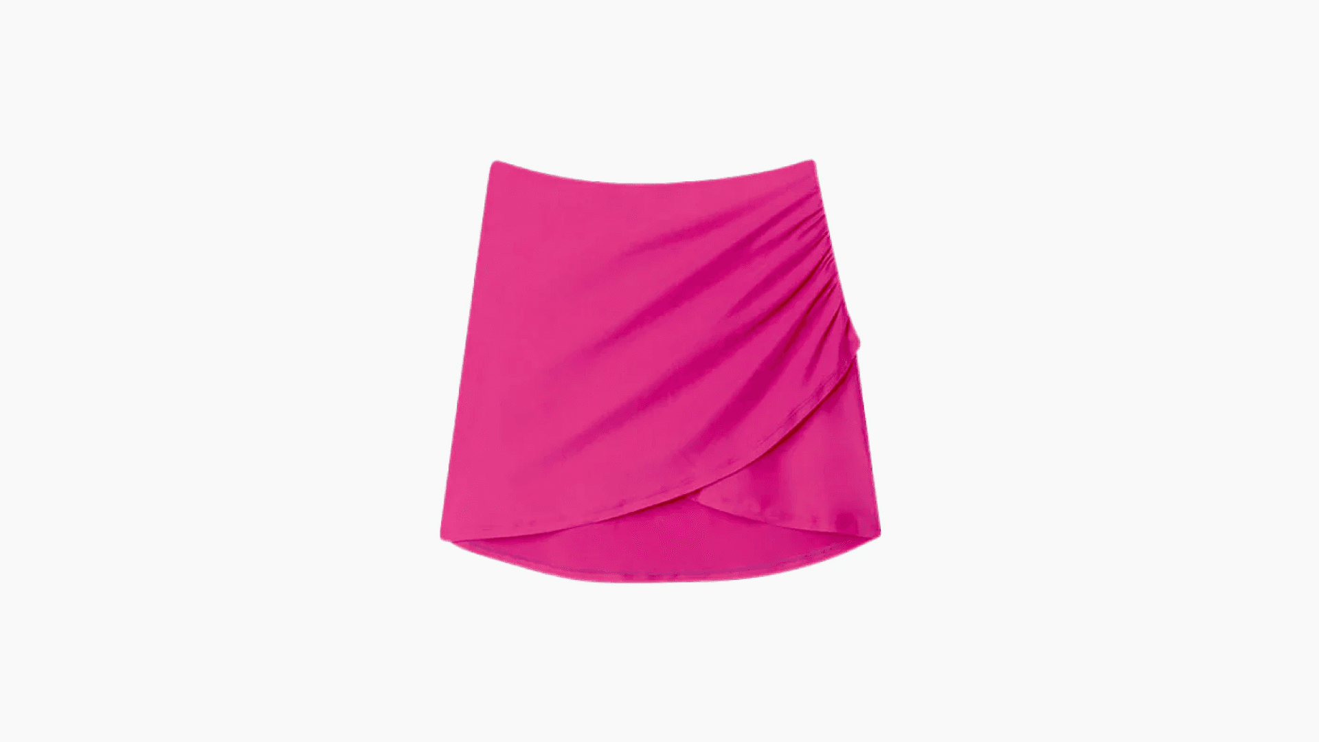 Pink ruched swim skirt