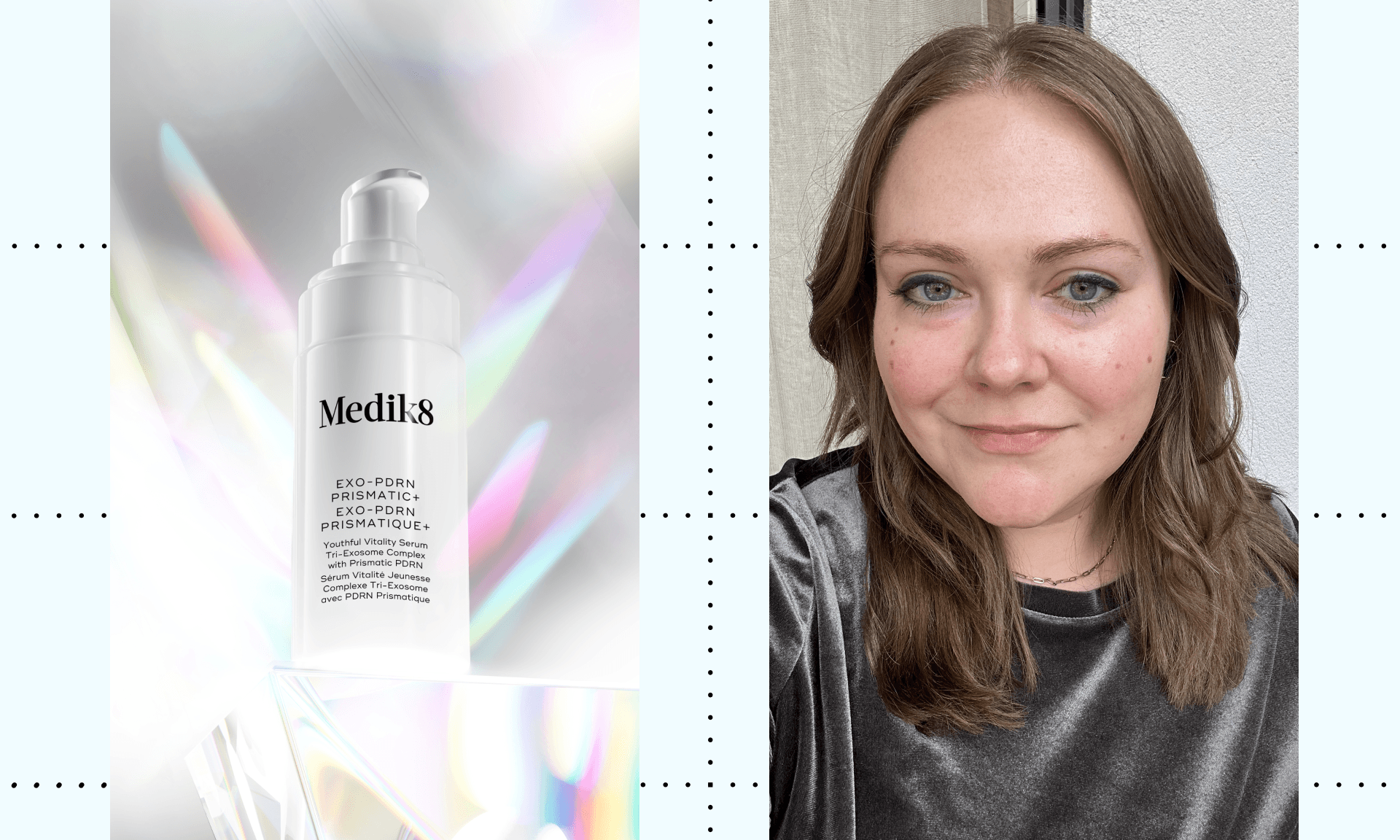 selfie of results and product shot