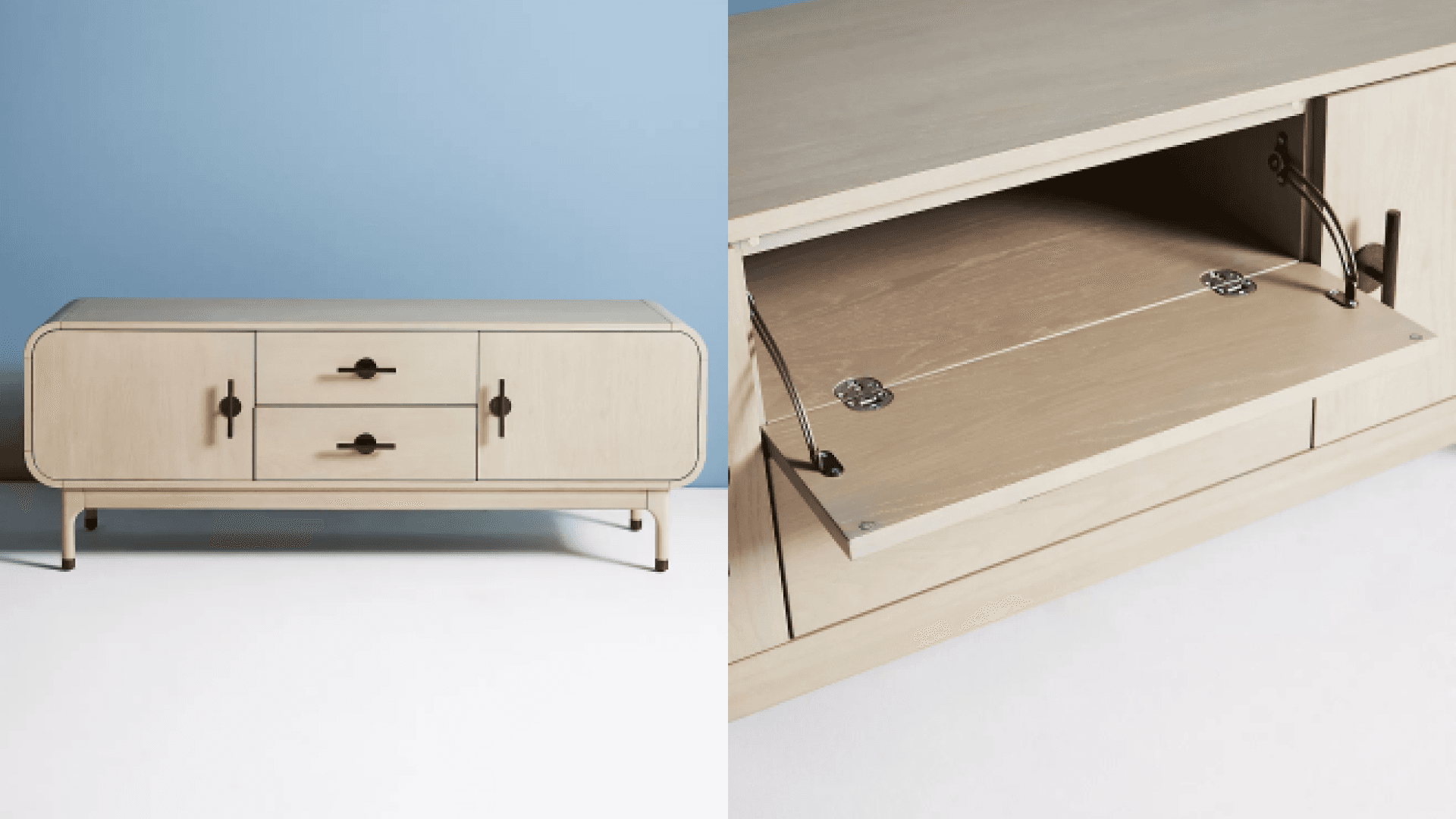 Rounded tv stand