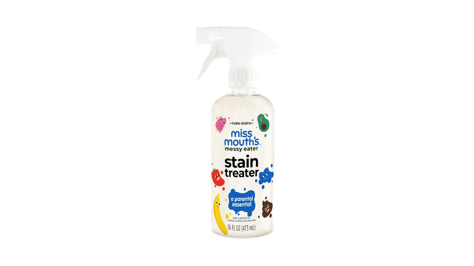 Miss Mouth's Messy Eater Stain Treater Spray - 16oz Stain Remover - Newborn & Baby Essentials - No Dry Cleaning Food, Grease, Coffee Off Laundry, Underwear, Fabric