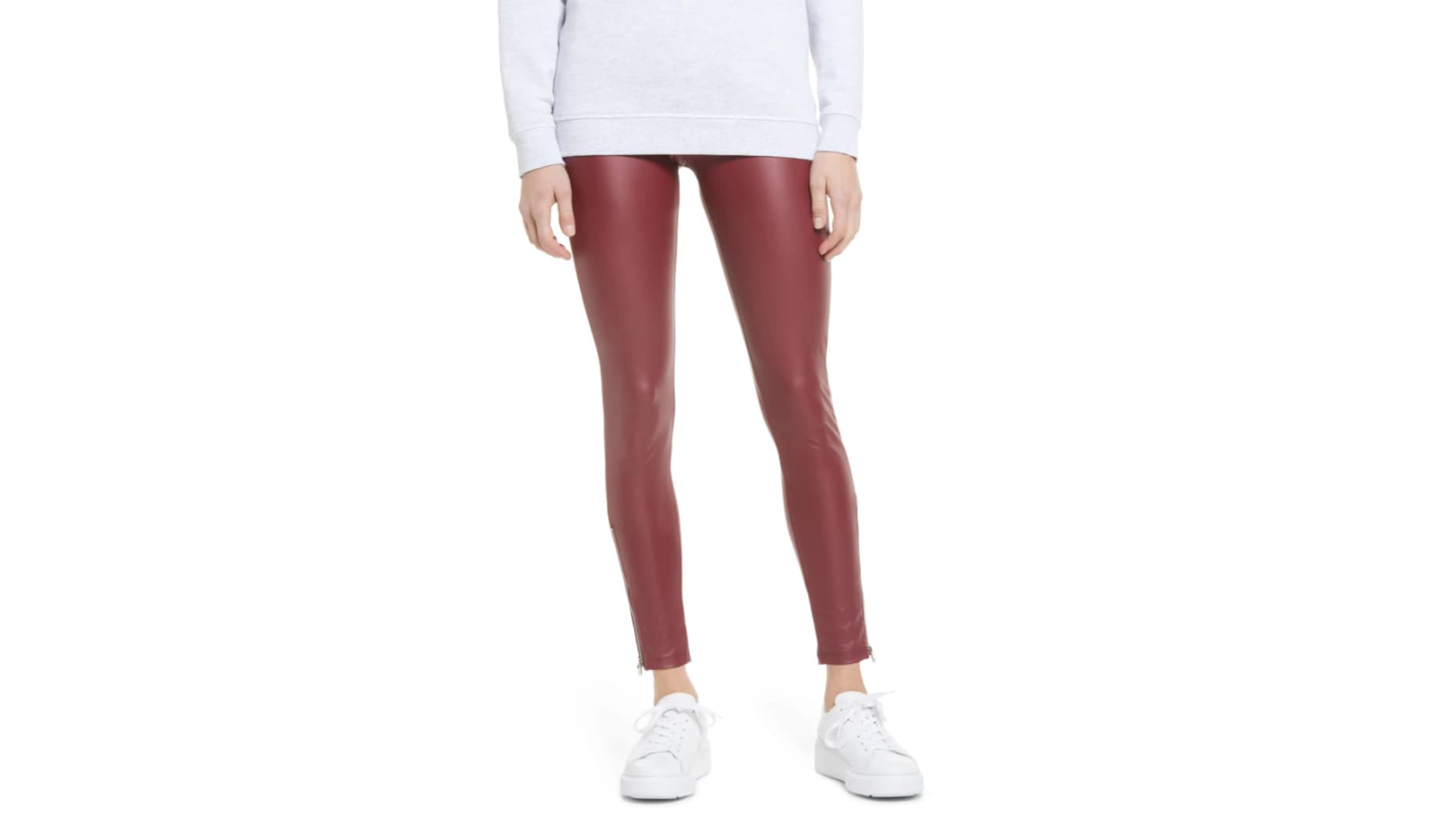 yummie faux leather leggings