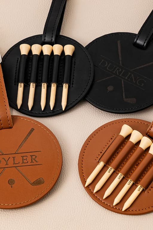 Engraved Leather Golf Bag Tag