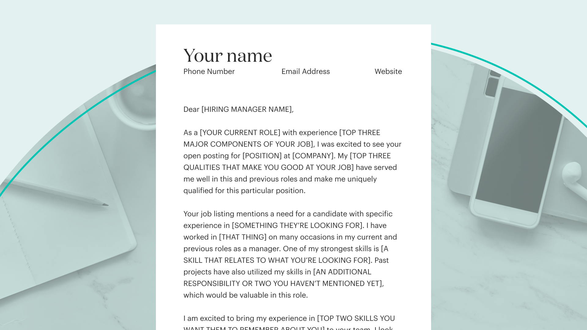 An example of a cover letter