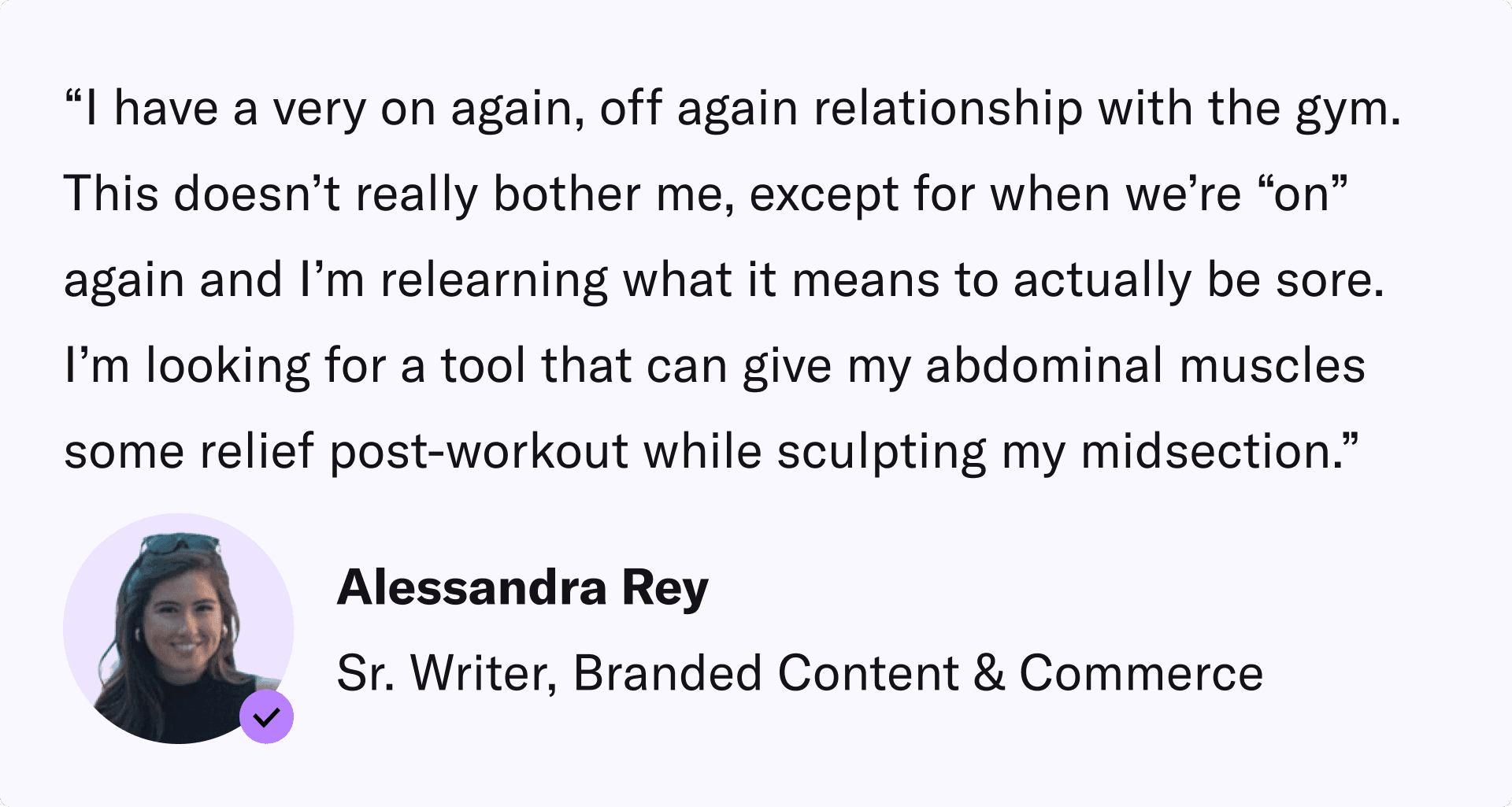 Why Alessandra Tested