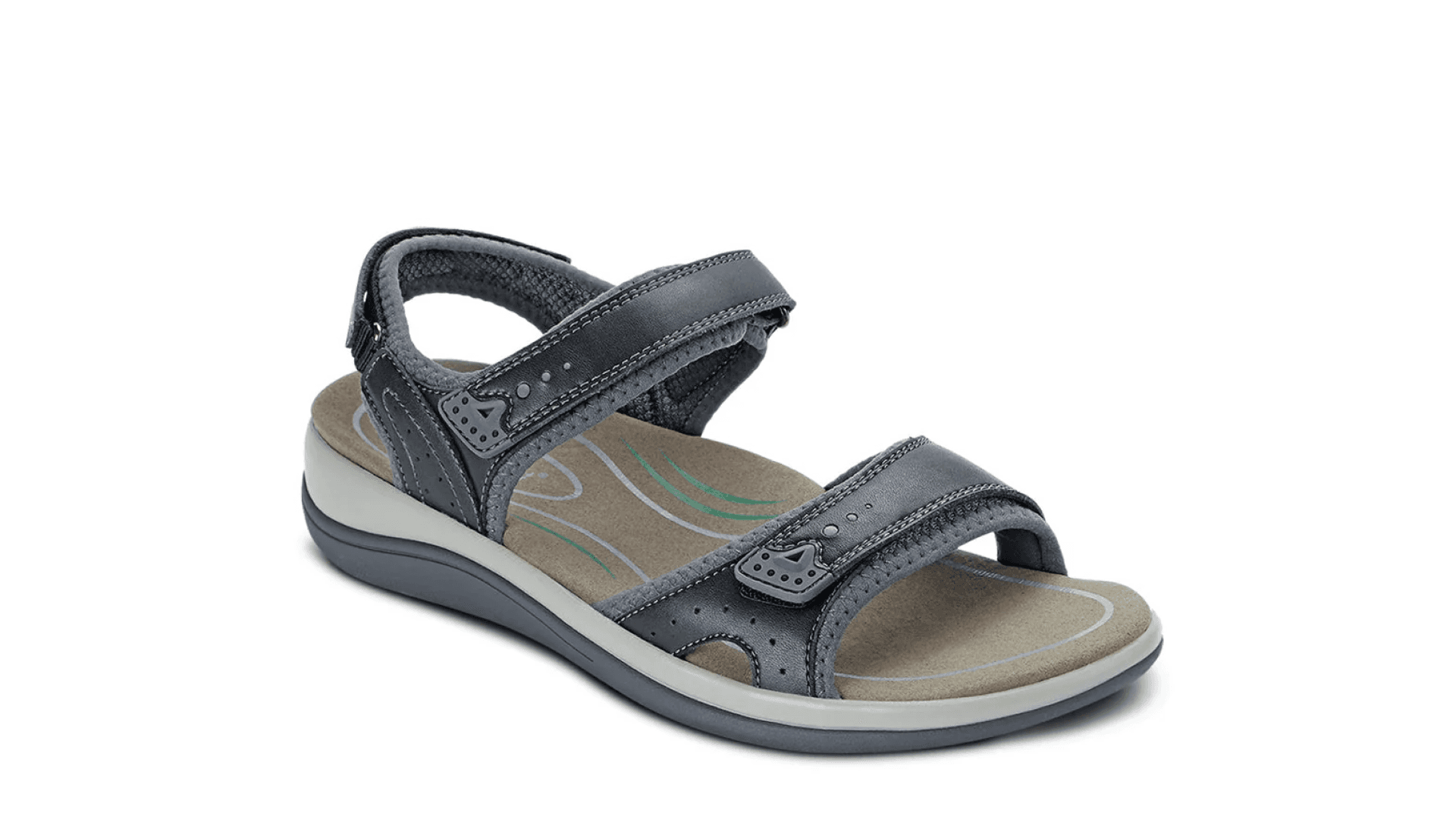 Sandal with black strap