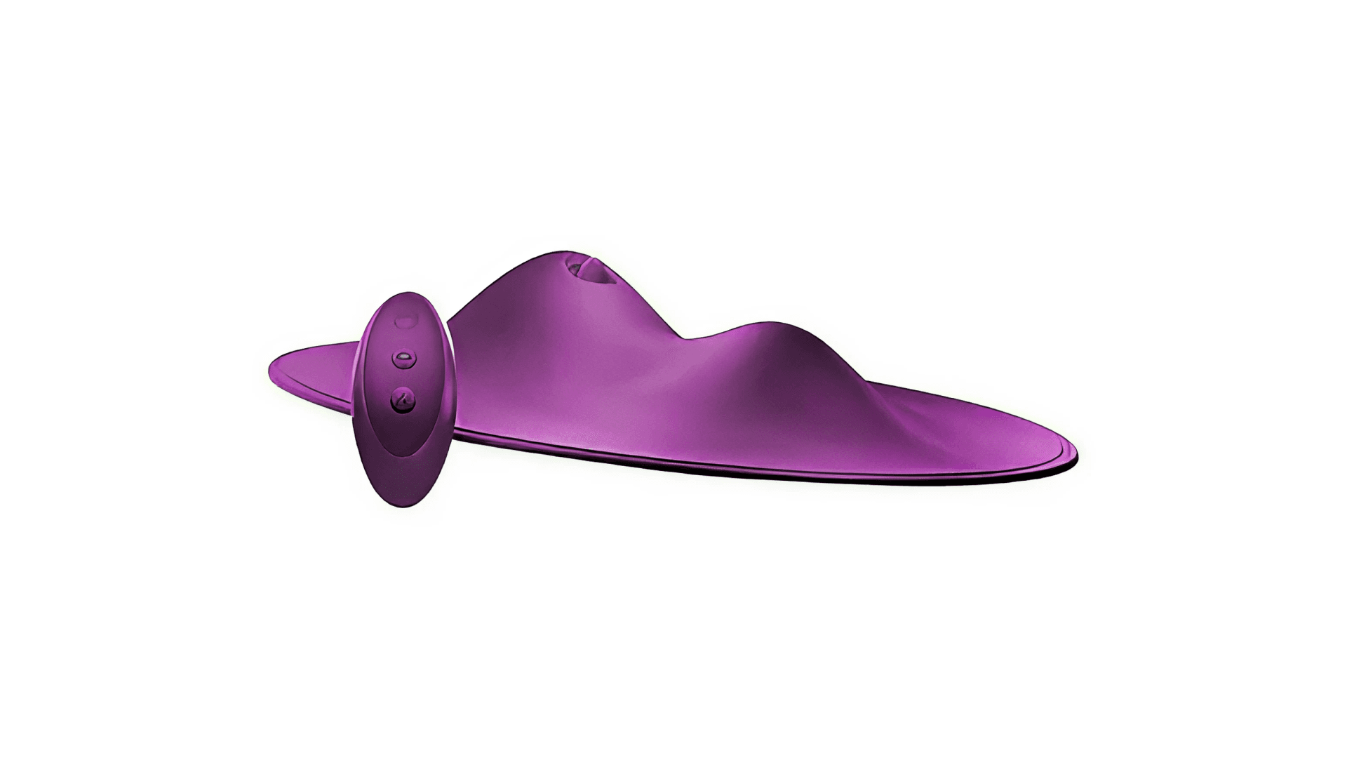 Purple pad with two hills and remote