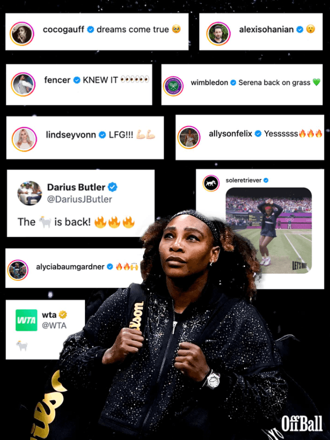 Offball post after Serena announcement