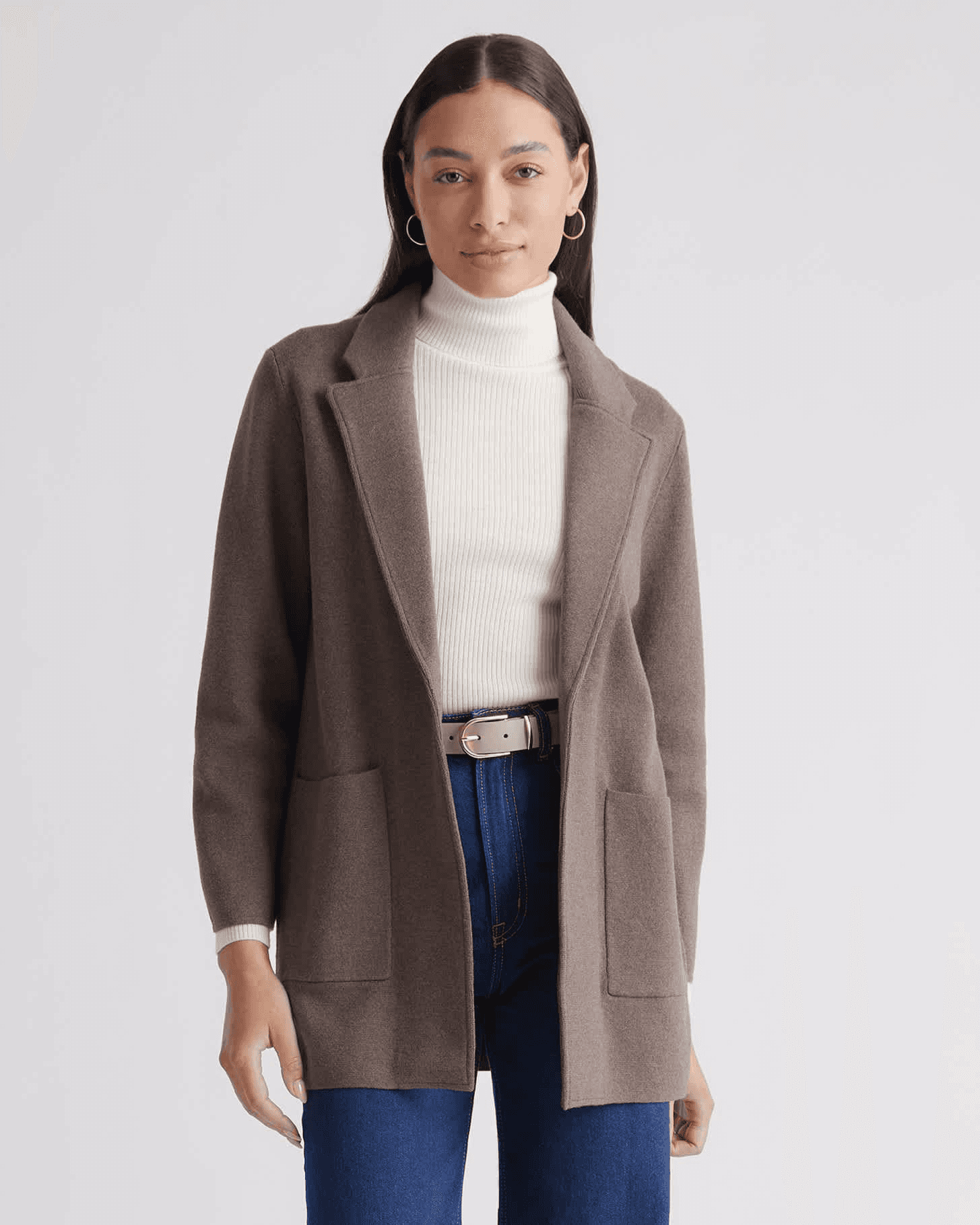 Quince 100% Organic Cotton Knit Blazer