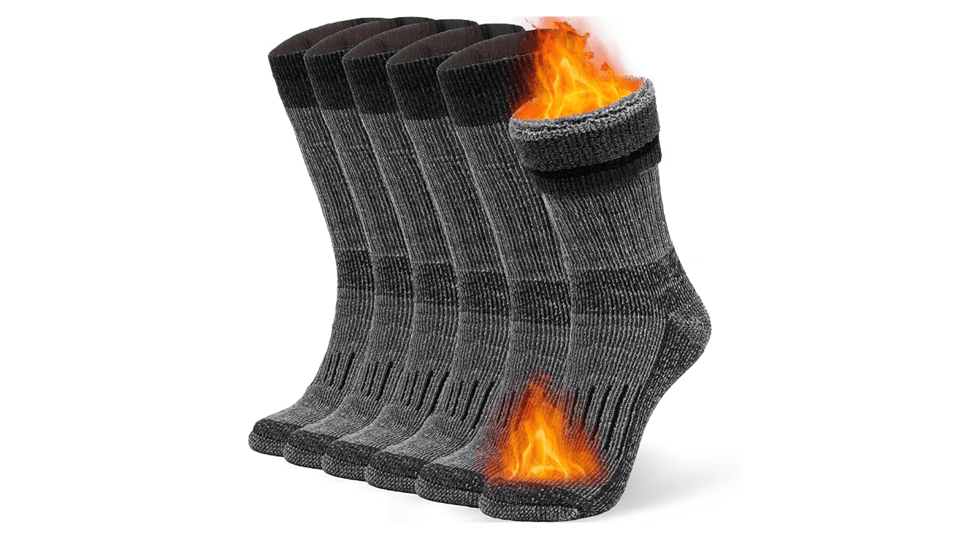 Grey Thermal Wool Socks