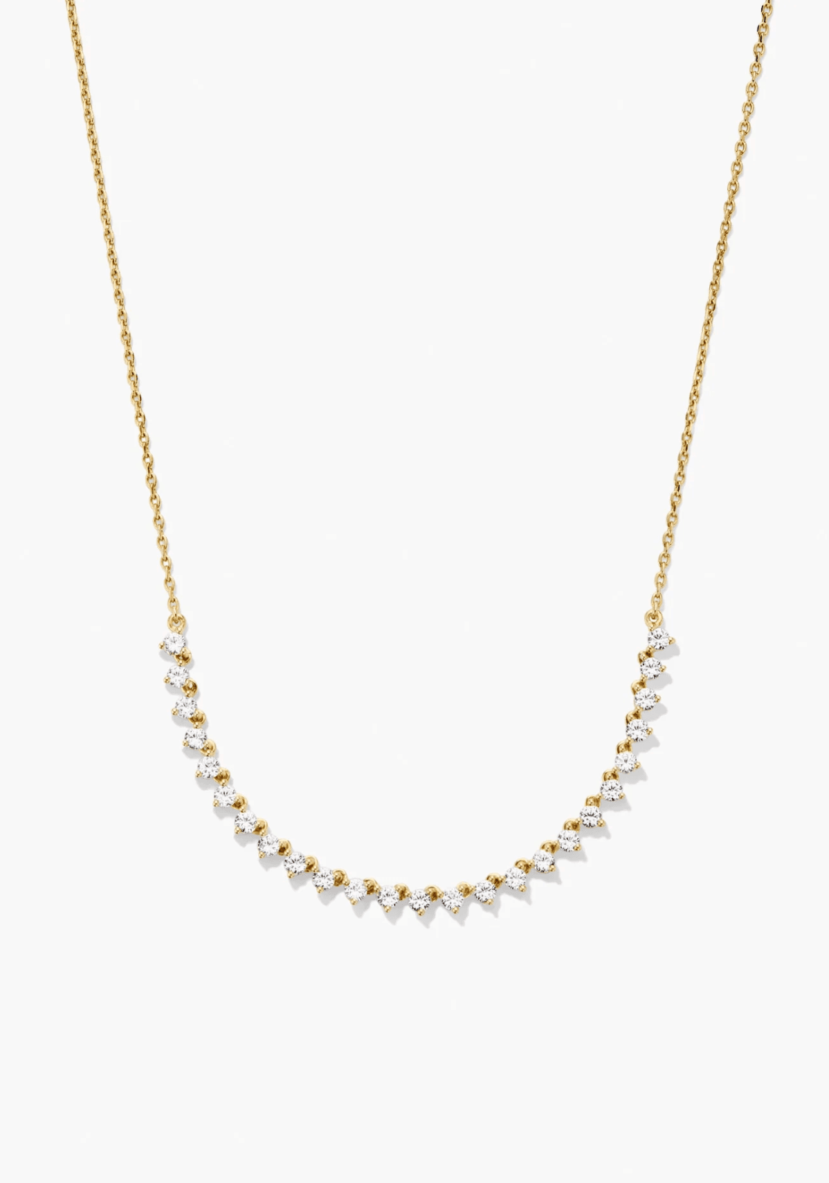 mejuri half tennis necklace