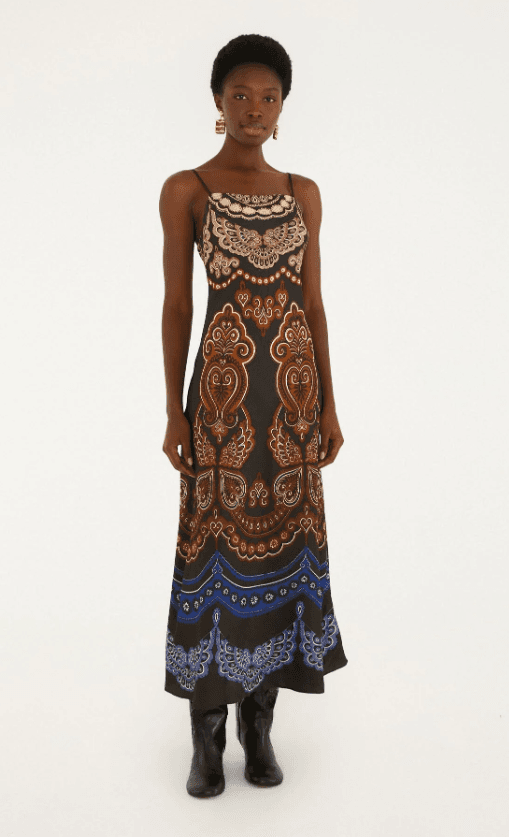 FARM Rio Nicole sleeveless slip maxi dress