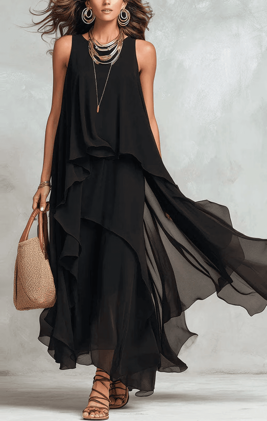 Walmart JULMCOMO Chiffon Dress