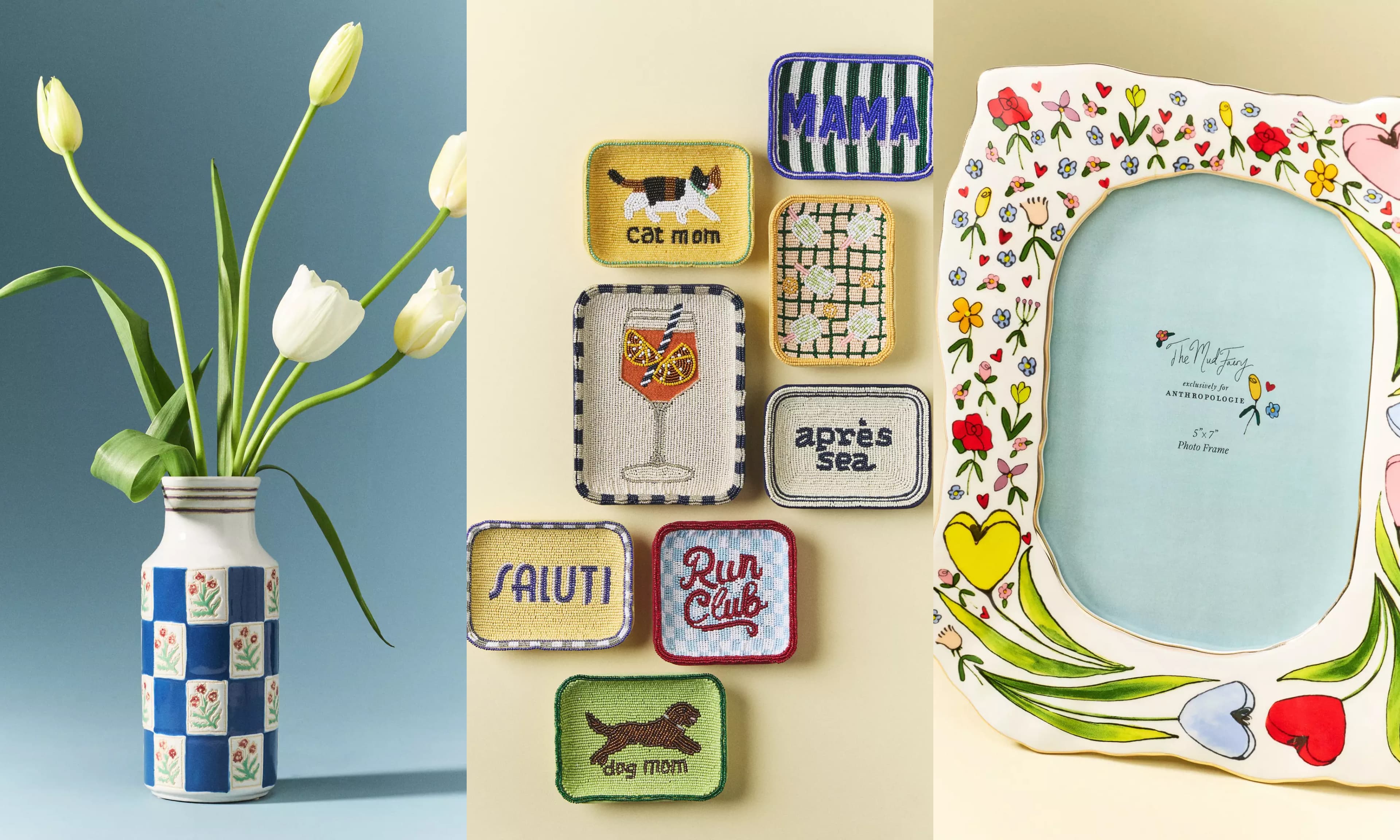 vase, trinket dish, picture frame