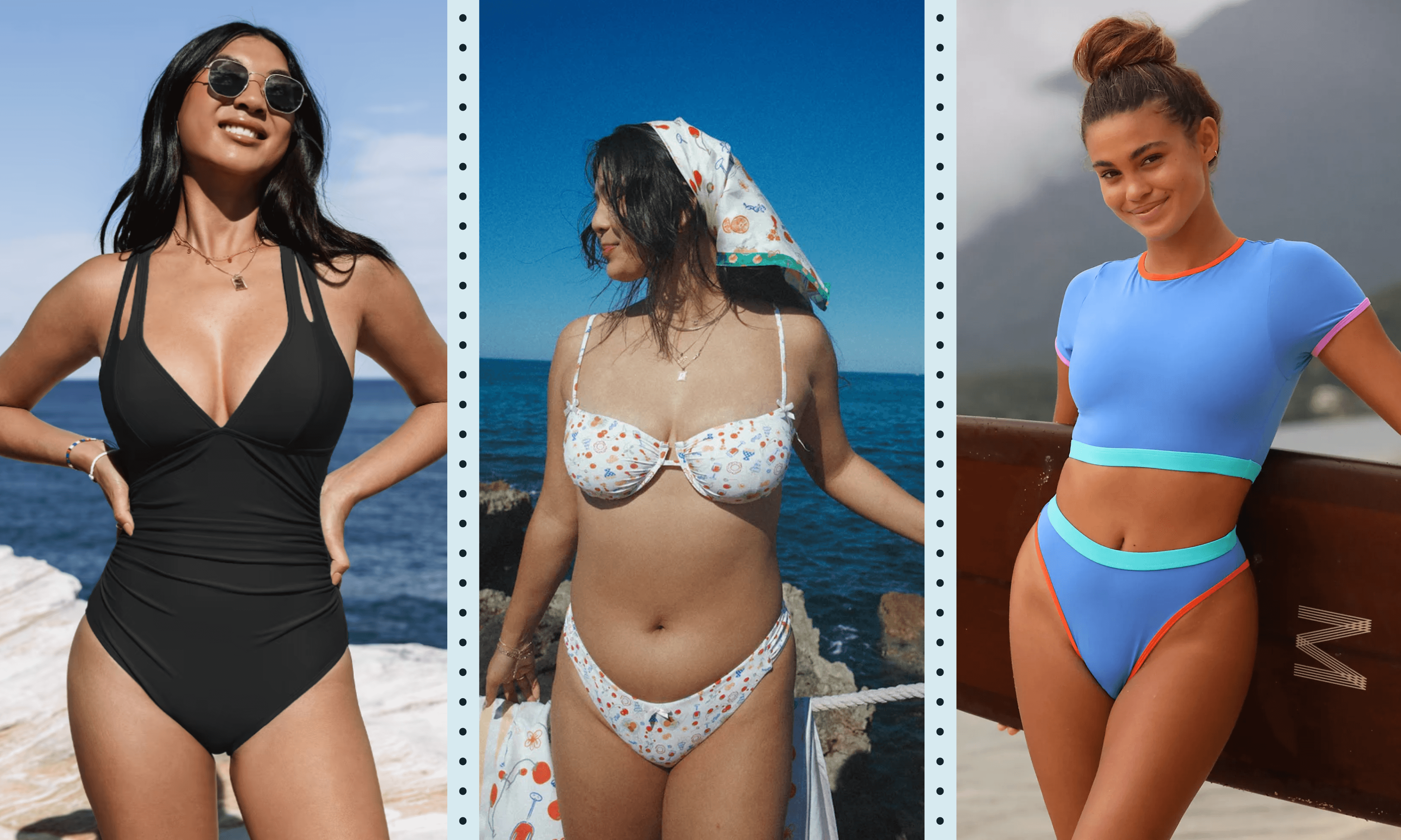 cupshe, dippin' daisy's, free people swimsuits