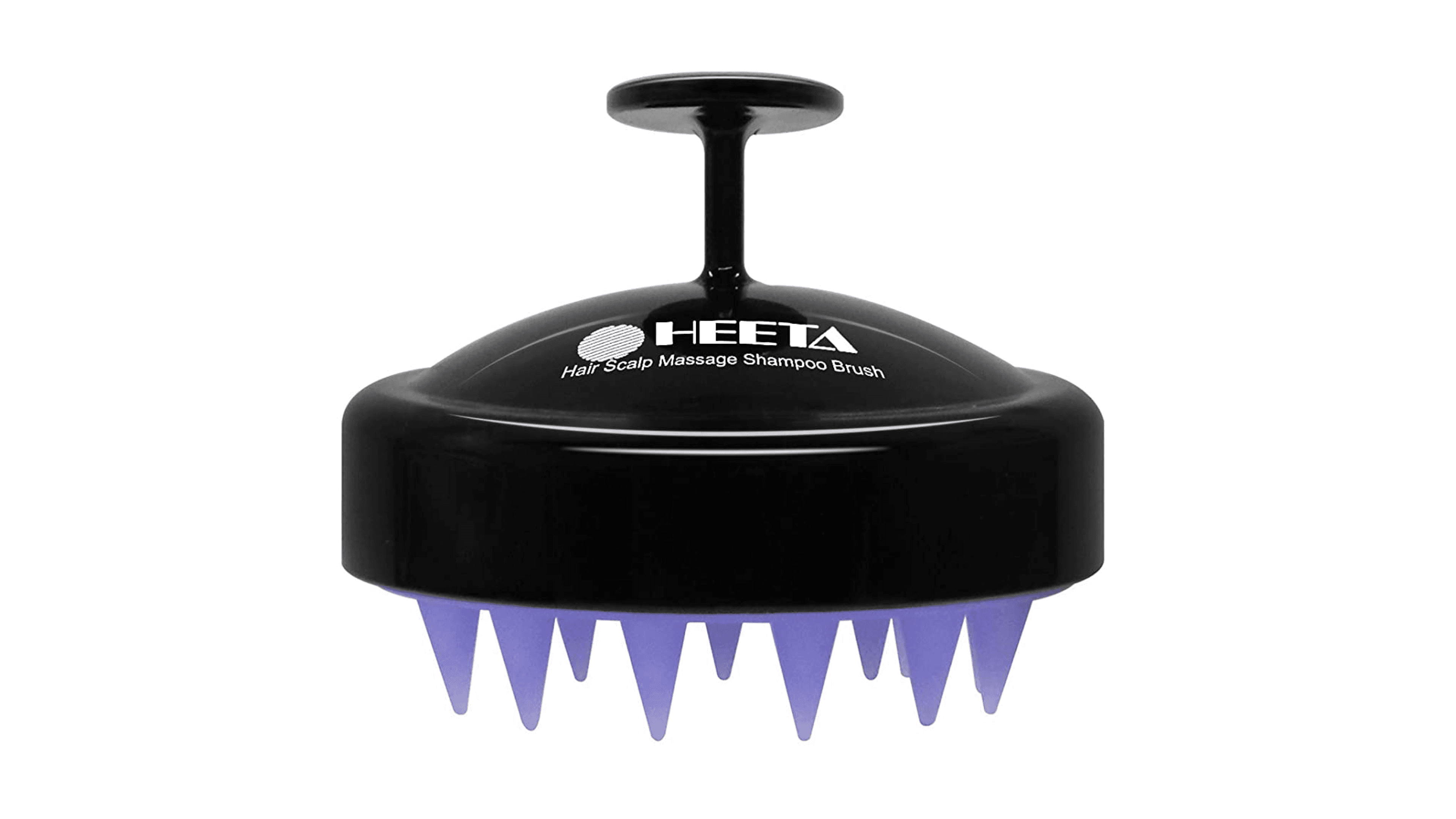 silicone-tipped scalp massager and shampoo brush
