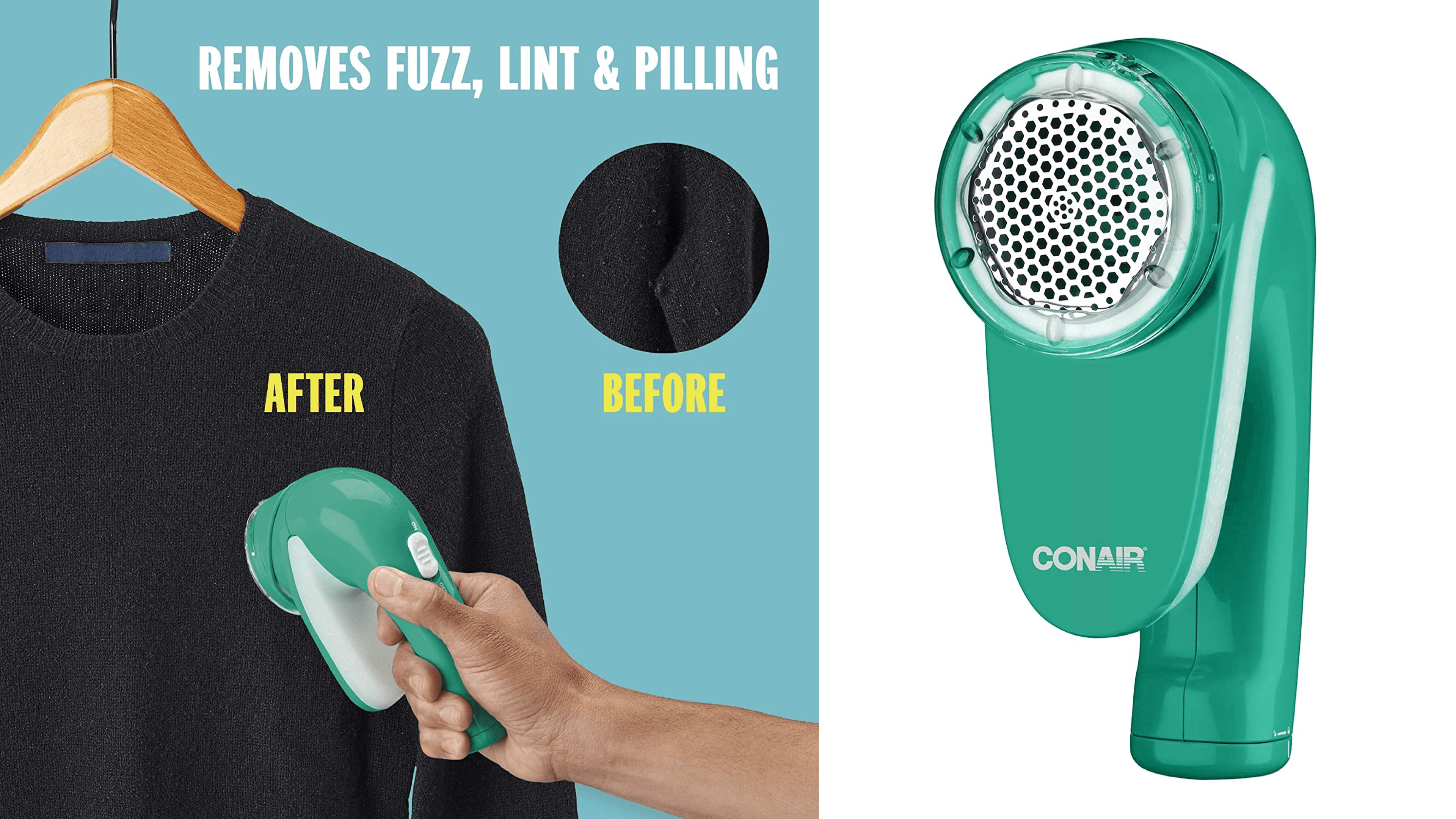 fabric shaver to de-pill clothes and linens