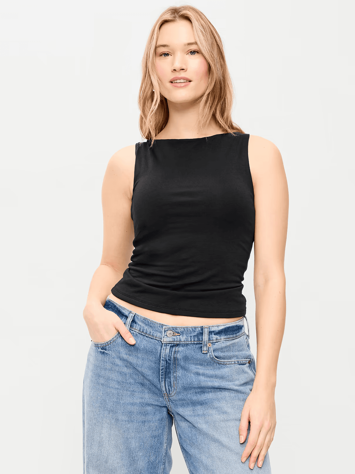 Old Navy Hug Double-Layer Boat-Neck Top