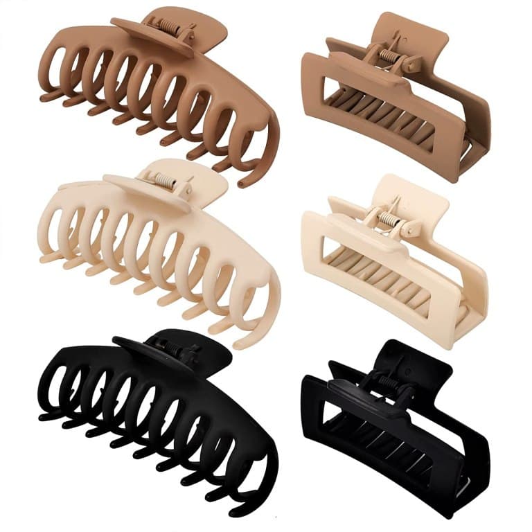 79style 6pcs Big Hair Claw Clips