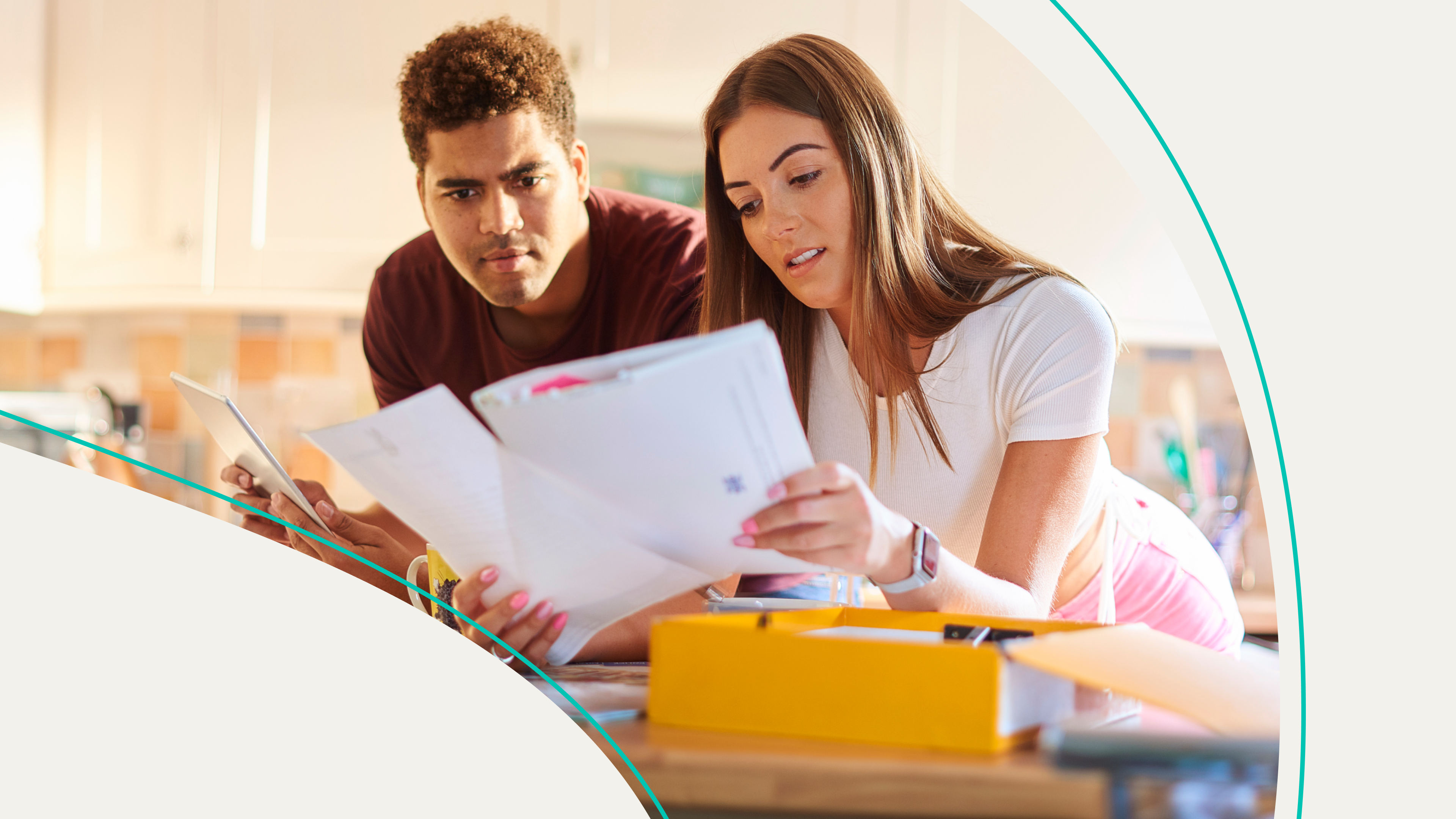 accessibility, marriage and finances, A couple reading over documents together