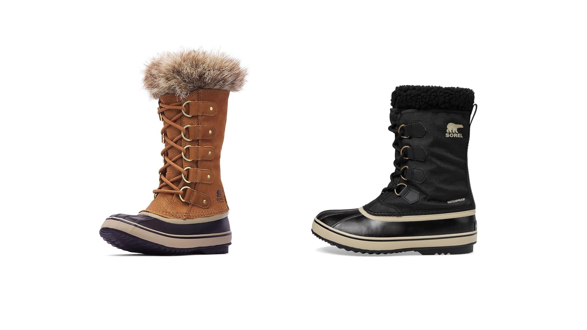 Sorel Womens Joan of Arctic Waterproof Boots - Quarry, Black - Size 7